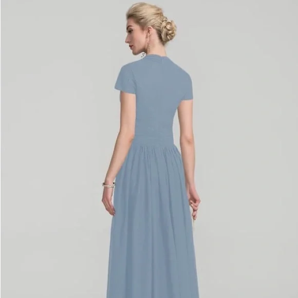 JJ‘s House wedding and special occasions evening dress custom size Dusty Blue - Picture 8 of 8